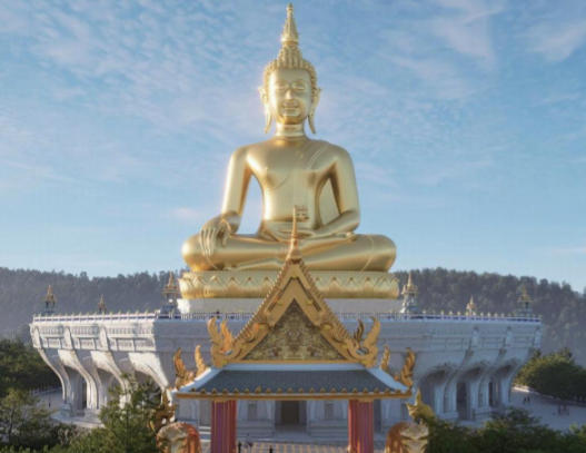 金身七彩莲座佛文化地标